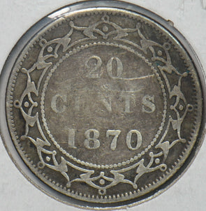 Canada 1870 20 Cents Newfoundland 150672 combine shipping