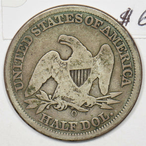 1854-O Seated Liberty Half Dollar 90% silver Abt VG U0214