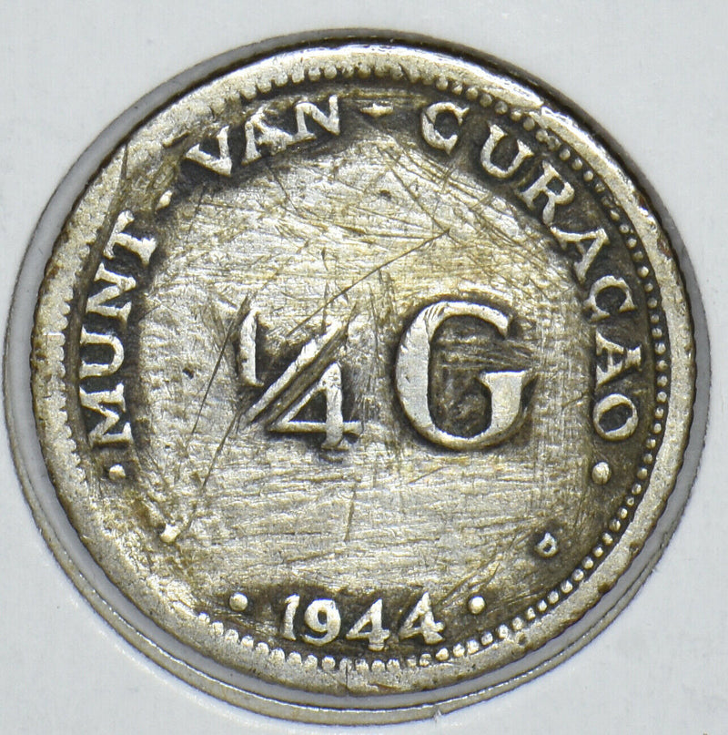 Netherlands 1944 1/4 Gulden 190872 combine shipping