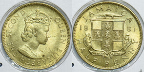 Jamaica 1961 1/2 Penny BU KM 36 198475 combine shipping