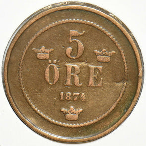 Sweden 1874 5 Ore 197347 combine shipping