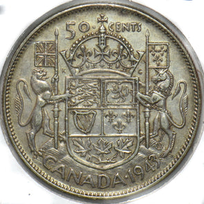 Canada 1943 50 Cents Lion animal Horse Georgivs VI 902201 combine shipping