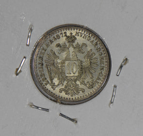 Austria 1872 10 Kreuzer silver lustrous A0079 combine shipping