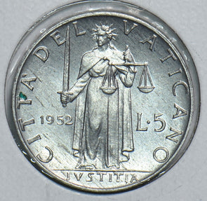 Vatican 1952 5 Lire 198670 combine shipping