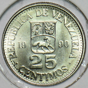 Venezuela 1990 25 Centimos BU 903787 combine shipping