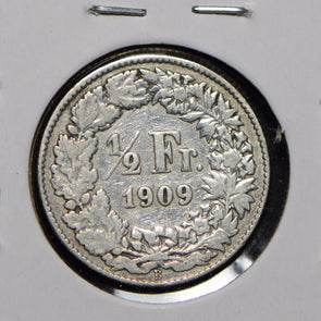 Switzerland 1909 1/2 Franc  900747 combine shipping
