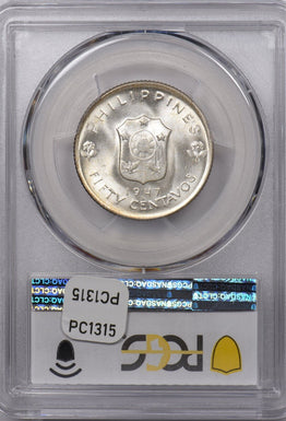 Philippines 1947 S 50 Centavos PCGS MS 66 MacArthur KM-184 PC1315 combine shippi