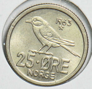 Norway 1963 25 Ore Bird animal 240583 combine shipping