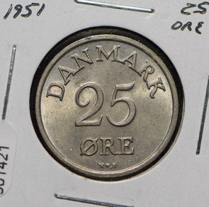 Denmark 1951 25 Ore  901421 combine shipping