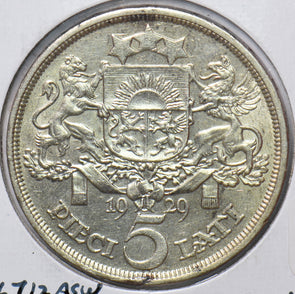 Latvia 1929 5 Lati Lion animal AU 490473 combine shipping