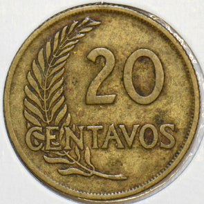 Peru 1954 20 Centavos 903847 combine shipping
