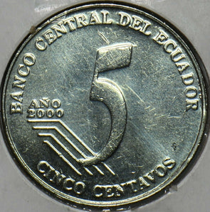 Ecuador 2000 5 Centavos BU 903735 combine shipping