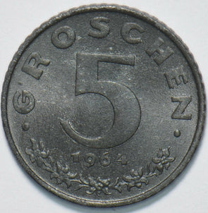 Austria 1964 5 Groschen Eagle animal 293371 combine shipping
