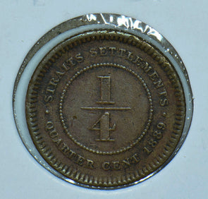 Straits Settlements 1889 Queen Victoria 1/4 Cents 291091 combine shipping