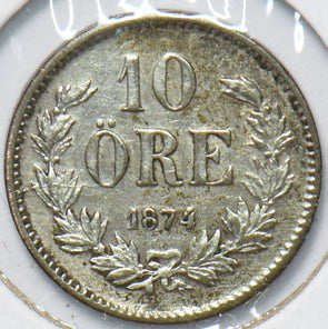 Sweden 1874 10 Ore 192663 combine shipping