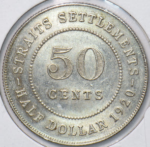Straits Settlements 1920 50 Cents  291020 combine shipping