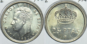 Spain 1982 25 Pesetas 198459 combine shipping