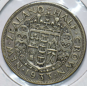 New Zealand 1933 1/2 Crown Ram animal George V 192474 combine shipping
