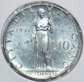 Vatican 1951 10 Lire 198609 combine shipping