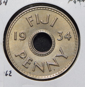 Fiji 1934 Penny  291988 combine shipping