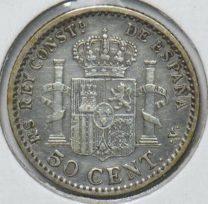 Spain 1904 50 Centimos Lion animal 294523 combine shipping