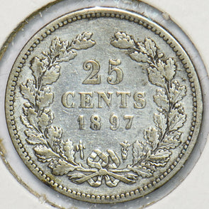 Netherlands 1897 25 Cents  291299 combine shipping