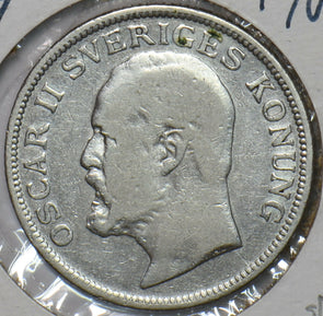 Sweden 1907 Krona Lion animal 194003 combine shipping