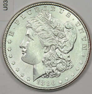 1886 Morgan Dollar Silver Choice BU U0388