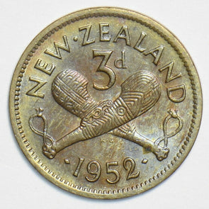 New Zealand 1952 3 Pence 904325 combine shipping