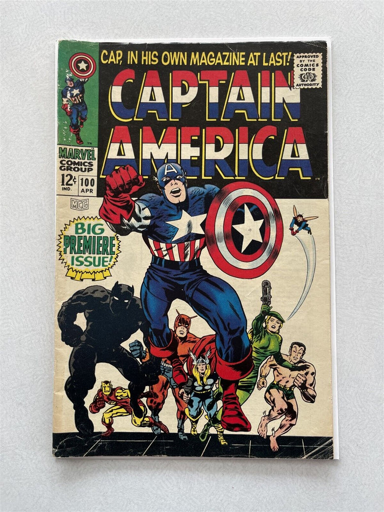 Captain America Issue 100 April 1968 First issue in his own magazine Nice used c