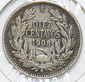 Chile 1908 10 Centavos Vulture animal 192003 combine shipping