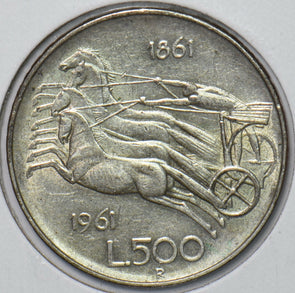 Italy 1961 500 Lira Horse animal 296053 combine shipping