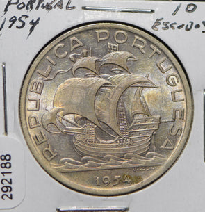 Portugal 1954 10 Escudos  292188 combine shipping