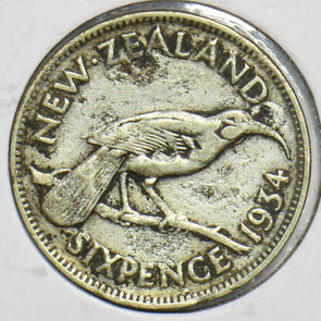 New Zealand 1934 6 Pence Huiaanimal 904354 combine shipping