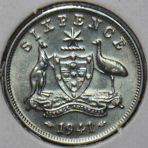 Australia 1941 6 Pence Kangaroo animal 193645 combine shipping