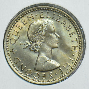 New Zealand 1963 6 Pence Bird animal 197955 combine shipping