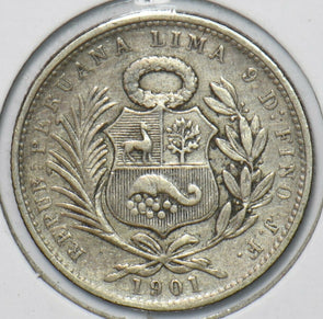 Peru 1901 1/5 Sol 295721 combine shipping