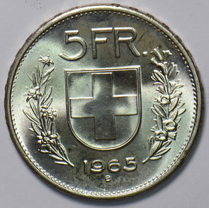 Switzerland 1965 5 Francs 193593 combine shipping