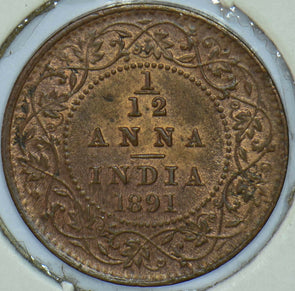 India British 1891 1/12 Anna  290499 combine shipping