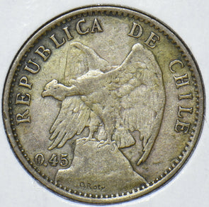 Chile 1916 20 Centavos Condor animal 291178 combine shipping