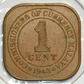 Malaya 1943 Cent 197692 combine shipping