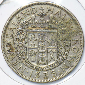 New Zealand 1935 1/2 Crown Ram animal George V 150575 combine shipping