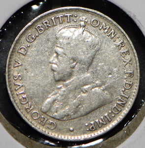 Australia 1927 3 Pence Kangaroo animal Emu  191356 combine shipping
