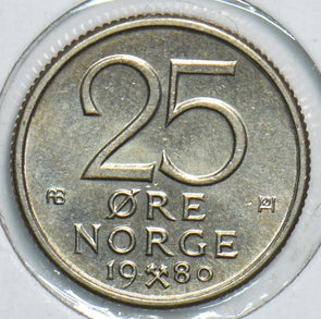 Norway 1980 25 Ore BU 904711 combine shipping