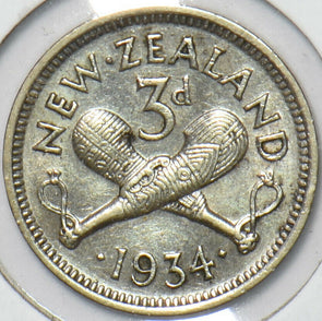 New Zealand 1934 3 Pence 151347 combine shipping