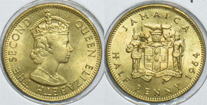 Jamaica 1964 1/2 Penny 153843 combine shipping