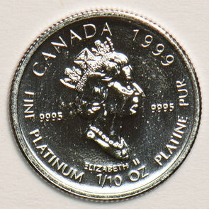 Canada 1999 5 Dollars platinum 1/10oz Platinum Polar Bear GL0173 combine shippin