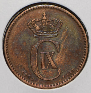 Denmark 1902 2 Ore Dolphin animal  901467 combine shipping