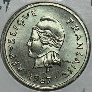 French Polynesia 1967 10 Francs BU 196979 combine shipping