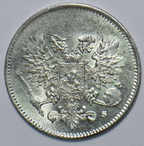 Finland 1917 25 Pennia Eagle animal 294568 combine shipping